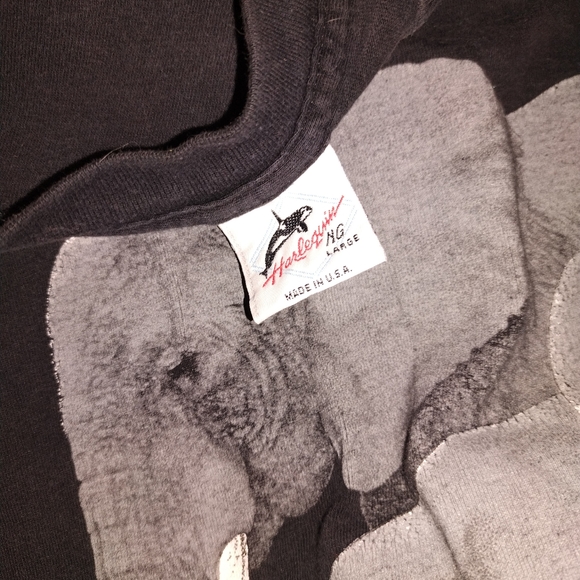 Vintage 1988 Harlequin Elephant single stitch shirt Women's Large - Picture 3 of 10